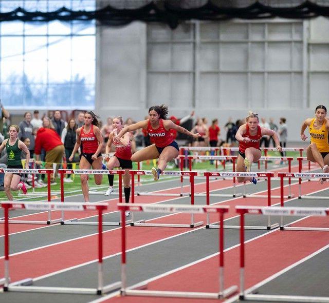 Track Athletes in Wittenberg's Steemer Fieldhouse